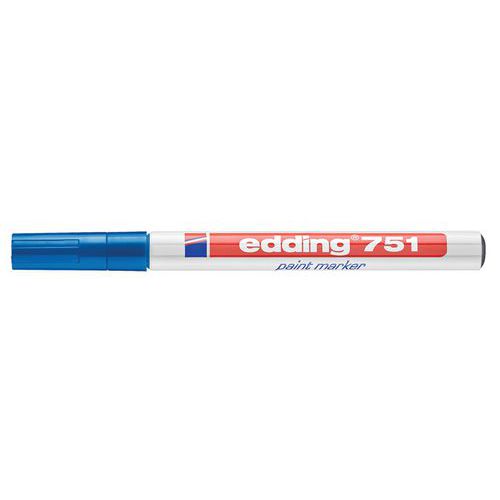 Pennarello a vernice Edding 751 - Punta ogiva media - Blu,