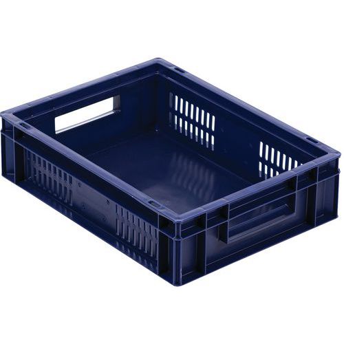 Contenitore impilabile 10 L pareti forate e fondo pieno 400x300x114,