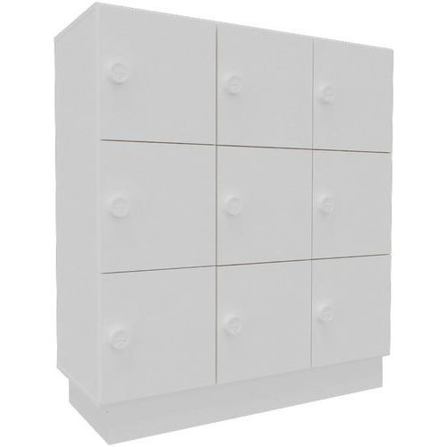 Armadietto 9 scomparti L 117 x A 119 x P 48,5cm bianco,