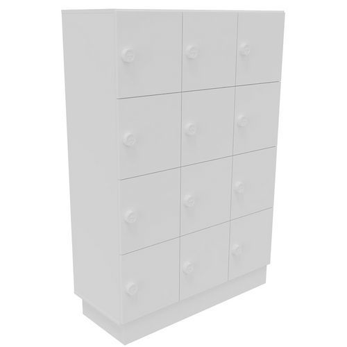 Armadietto 12 scomparti L 117 x A 157,5 x P 48,5cm bianco,