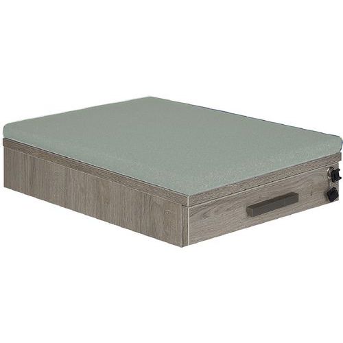 Cuscino grigio chiaro per cassettiera mobile,