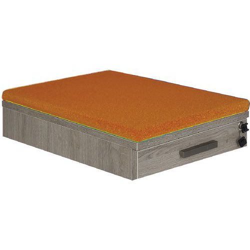 Cuscino arancione per cassettiera mobile,