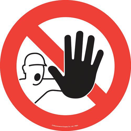 Autoadesivo per pavimenti - Divieto di accesso,