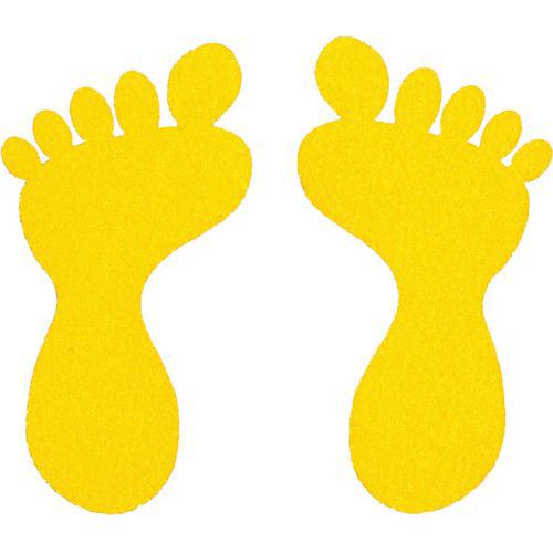 Sticker antiscivolo piede + dita giallo210x120mm,