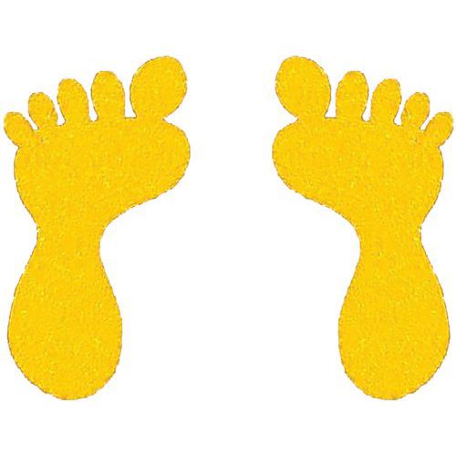 Sticker antiscivolo piede + dita giallo 104x57mm,