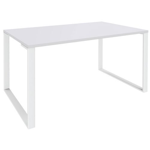 Scrivania 140x80 bianco/piedi bianco,