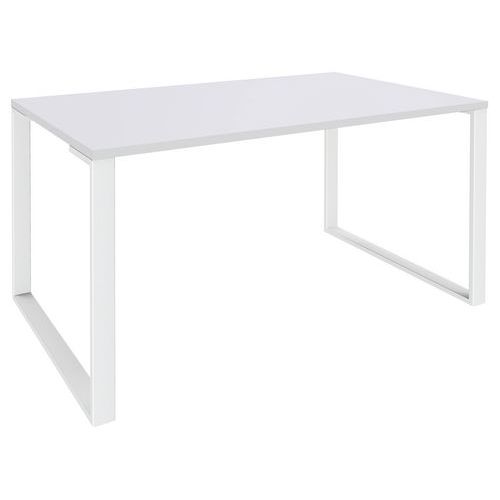 Scrivania 160x80 bianco/piedi bianco,