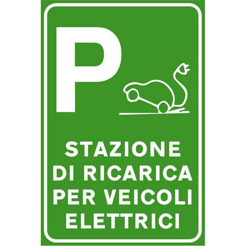 Cartello di indicazione -Ric. veic. elettrici All350x500mm,