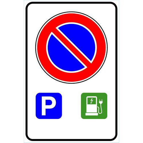 Cartello divieto- Divieto di sosta Stazione ricarica 120x180,