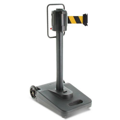 Carrello per delimitazione a 1 cinghia-15m-Nero e giallo,