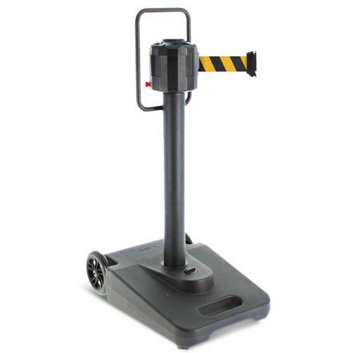 Carrello per delimitazione a 1 cinghia-20m-Nero e giallo,