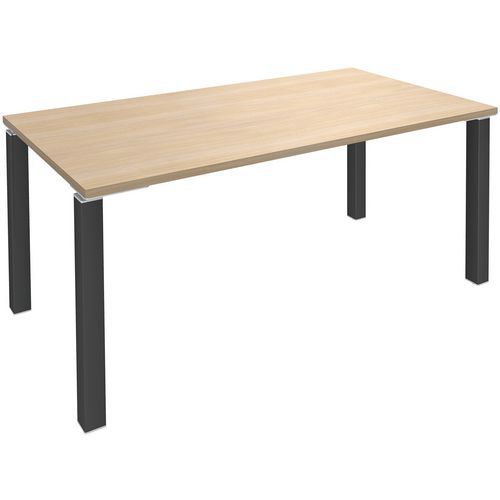 Scrivania dritta Exprim L80xP80 rovere chiaro/antracite,