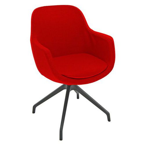 Sedia SPARTA TARGET NO FLAME rosso su gambe,