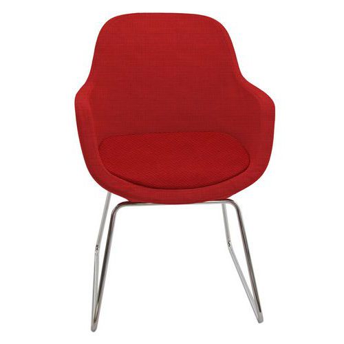 Sedia SPARTA TARGET NO FLAME rosso su slitta,