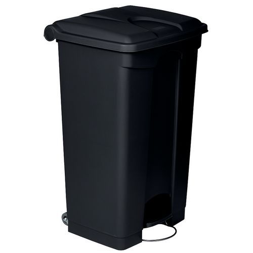 Pattumiera a pedale 90 L - Antibatterica - Nero - Probbax,