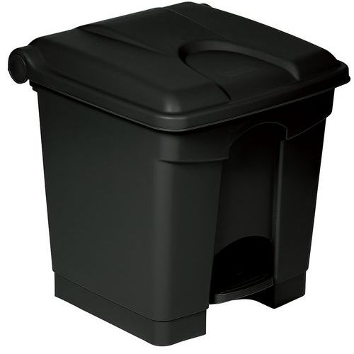 Pattumiera a pedale 30 L - Antibatterica - Nero - Probbax,
