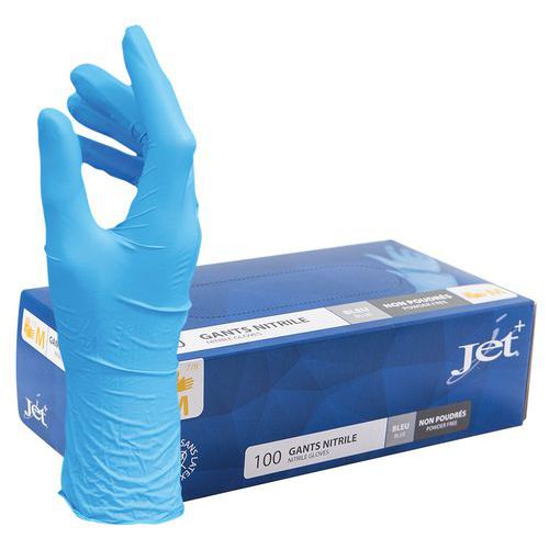 Guanti in nitrile blu senza talco - Misura L,