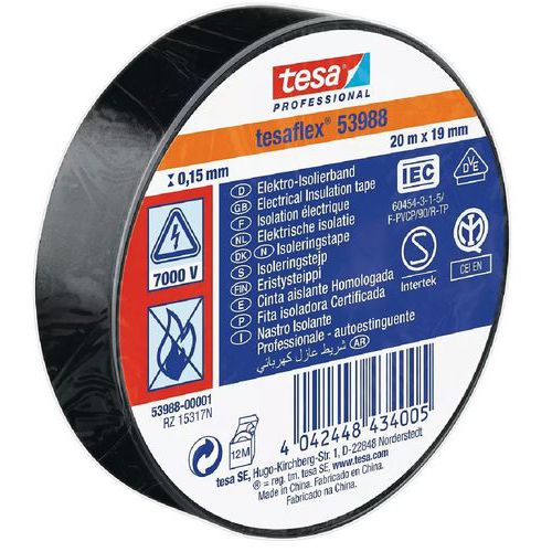 Nastro isolante Tesaflex 53988 20 x 19 mm,