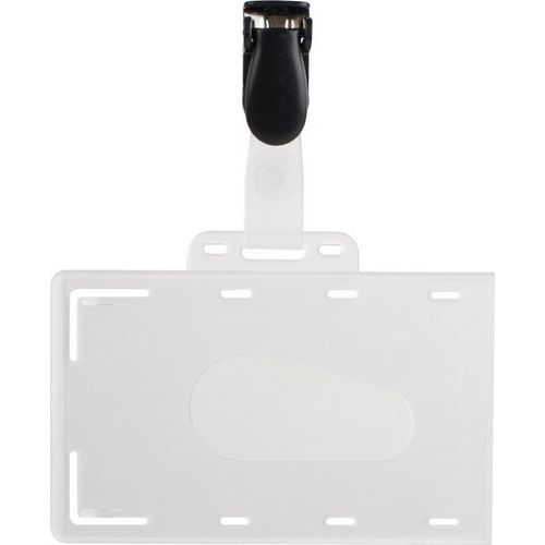 Lotto da 50 badge con clip in PVC duro - Pavo,