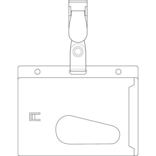Lotto da 25 badge di sicurezza in PVC duro - Pavo,