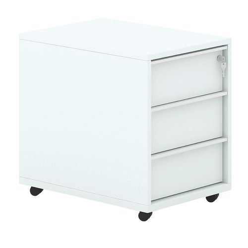 Cassettiera mobile bianco 3 cassetti Manutan,