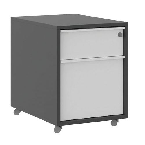 Cassettiera mob antr/bian 1 cassetto+1 per cart sosp Manutan,