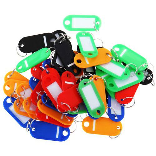 Portachiavi con etichette - Lotto di 100 - Pavo,