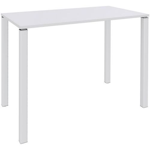 Tavolo alto 4 piedi L120xA105xP60cm bianco/piede bianco,