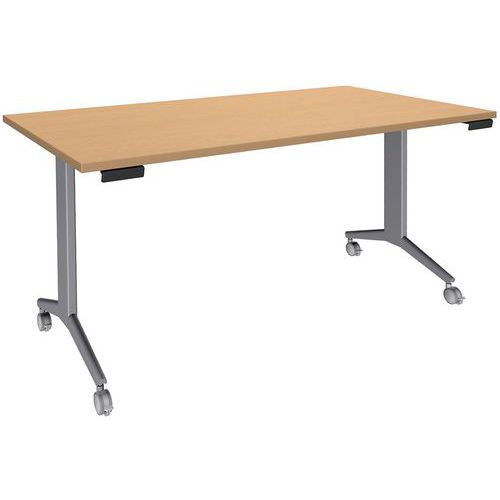 Tavolo 160x80 cm faggio/piede alluminio,