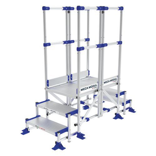 Passerella Meca Modul 3 gradini lg 0,5 m - Parapetto x2,