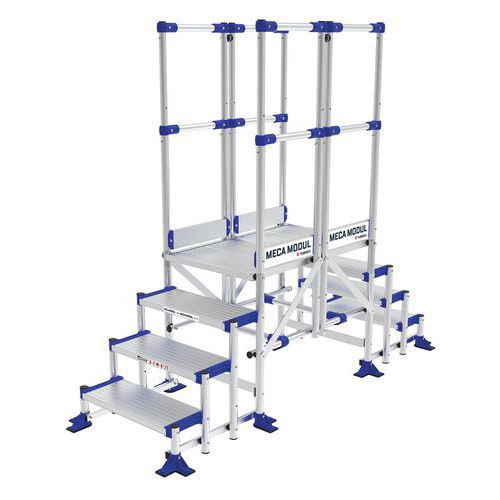 Passerella Meca Modul 4 gradini lg 1,5 m - Parapetto x2,