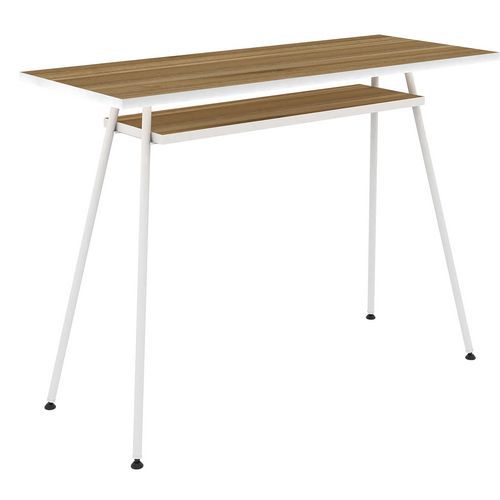 Scrivania Home Office Duo noce/bianco,