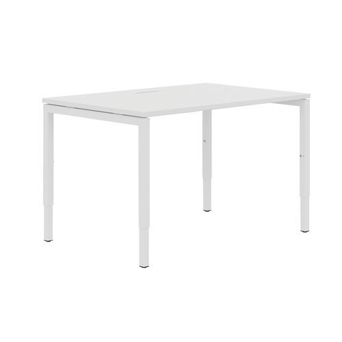 Scrivania dritta 160 cm piedi U regol bianco/bianco Manutan,