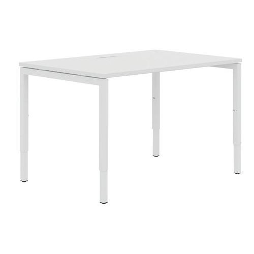 Scrivania dritta 120 cm piedi U regol bianco/bianco Manutan,