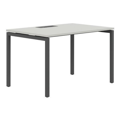 Scrivania dritta 180 cm piedi U grigio/antracite Manutan,