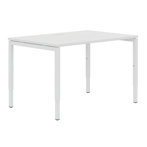 Scrivania dritta 140 cm piedi U regol bianco/bianco Manutan,