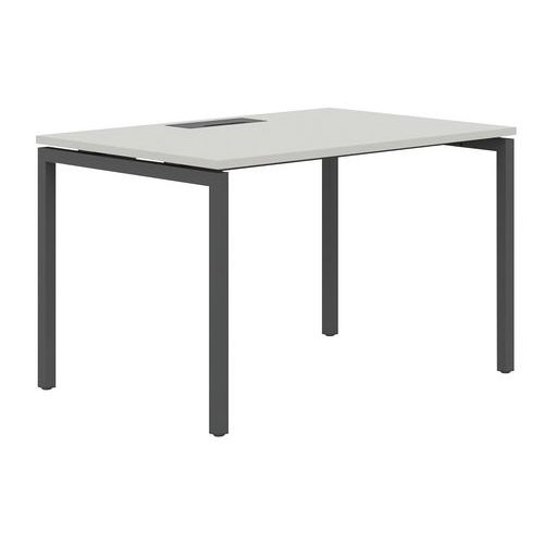 Scrivania dritta 120 cm piedi U grigio/antracite Manutan,