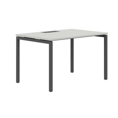 Scrivania dritta 160 cm piedi U grigio/antracite Manutan,