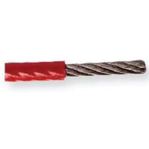 Cavo acciaio galvanizzato plastif rosso D3/5mm-Bobina 25m,