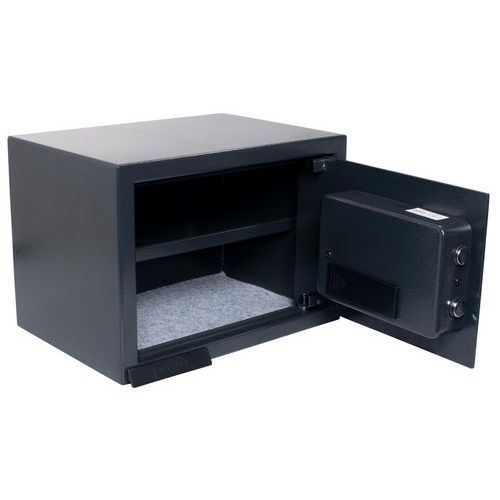 Cassaforte - 350 x 250 x 250 mm - 16L - Grigio scuro - Pavo,