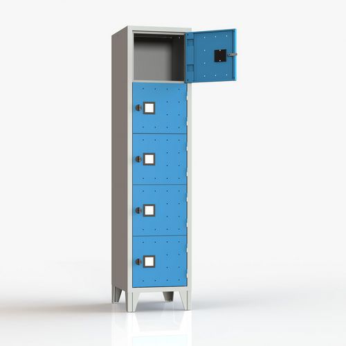 Armadio casellario 5 posti blu lucchetto,