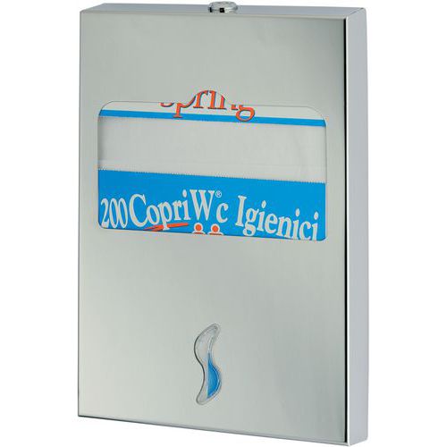Distributore di carta copriwater - inox aisi 304,