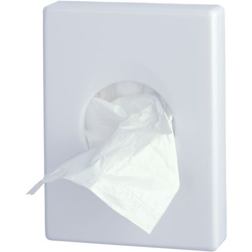 Distributore di sacchetti igienici in plastica - bianco,
