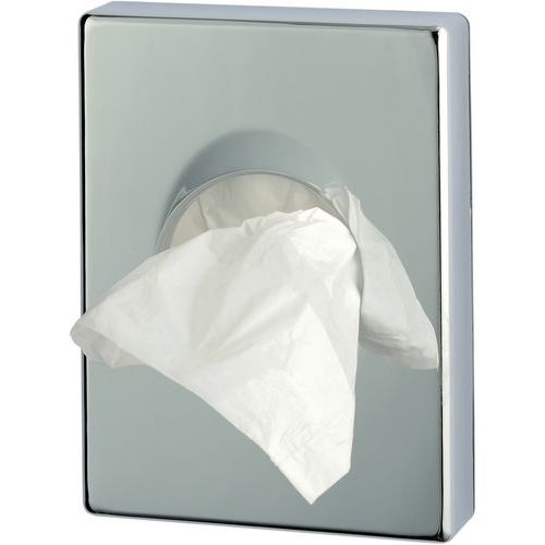 Distributore di sacchetti igienici in plastica - cromato,
