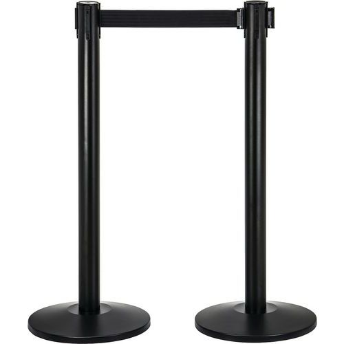 Colonnina nera con nastro nero,