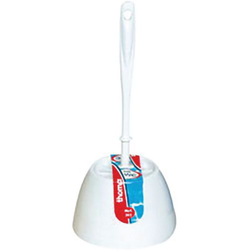 Kit combinato per WC in PVC di colore bianco,