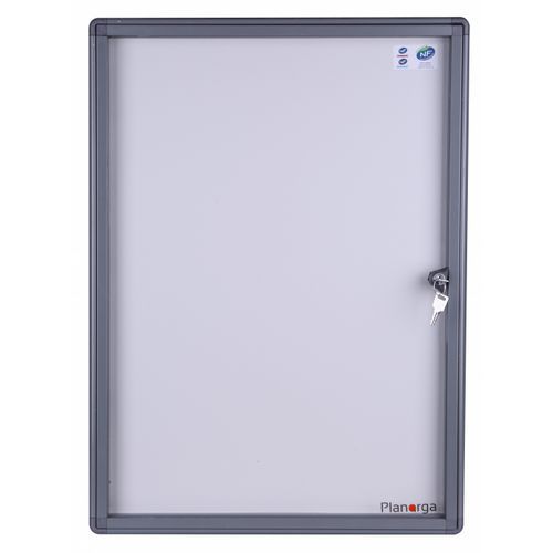 Mini bacheca per esterni Alcor grigia Formato A4 4 fogli,