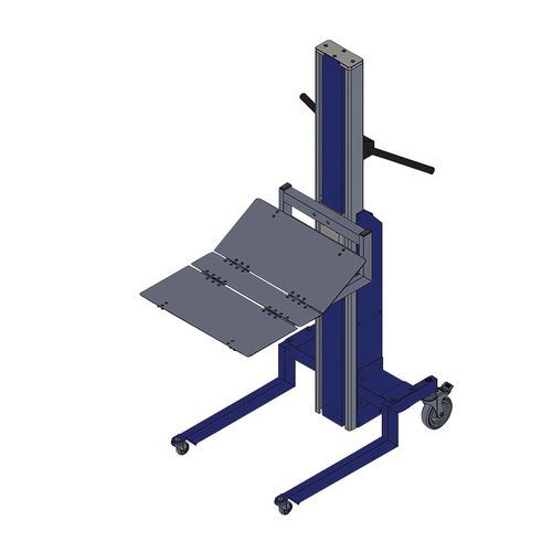 Sollevatore EVO80M con piano a v con sponde reclinabili in 3 posizioni,