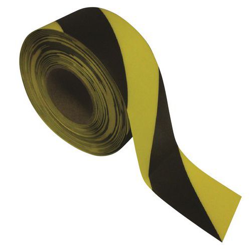Rotolo largh. 10 cm x 30m lungh. giallo e nero,