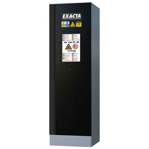 Armadio CF90 1 porta nera L600 con base - Exacta,